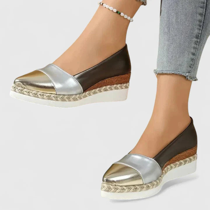 JANINE – WEDGE ESPADRILLE METALLIZZATA