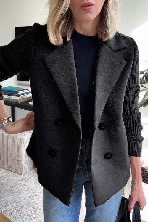 Edda™ | Giacca Elegante con Maniche Lavorate a Maglia