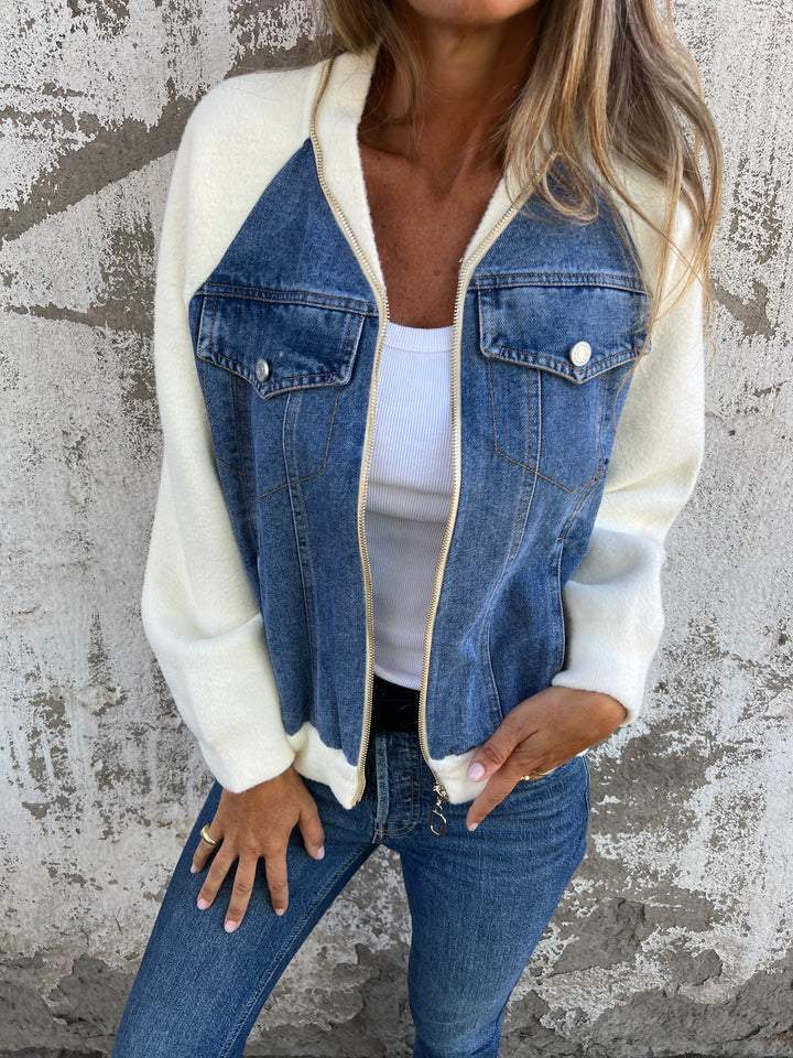 Sophia™ | Giacca in Denim Bicolore