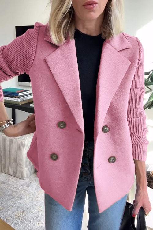 Katrin™ | Giacca casual con maniche a patchwork