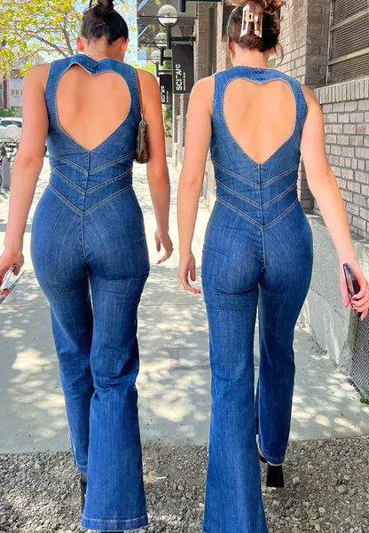 Eeke™ | Tuta in denim con cuori