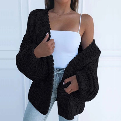 LILA – GILET APERTO IN MAGLIA GROSSA