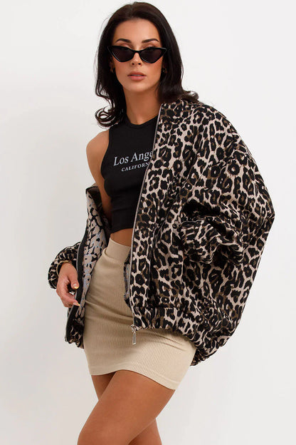 Karlijn™ | Giacca Bomber Leopardata
