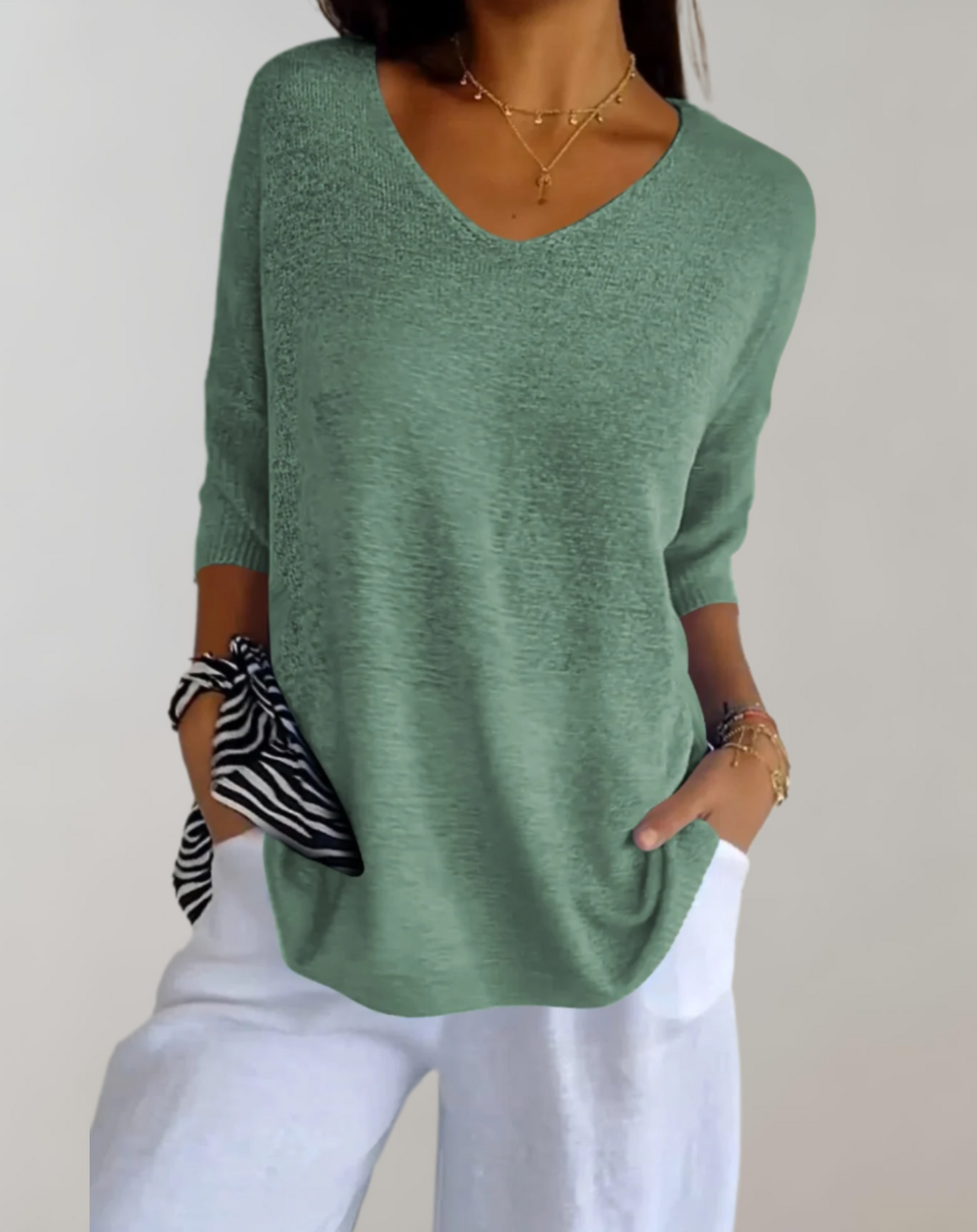 Mira™ | Top In Maglia Con Scollatura A V