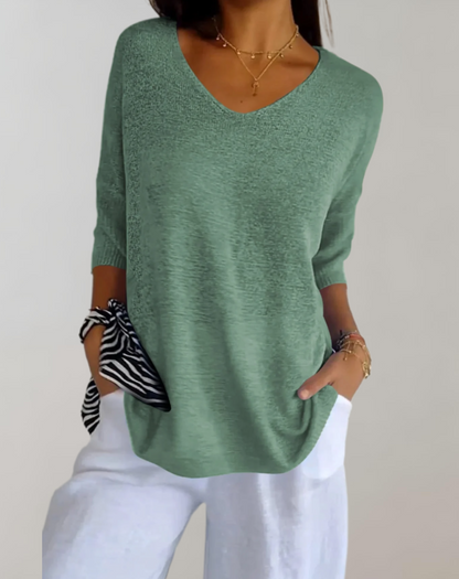 Mira™ | Top In Maglia Con Scollatura A V