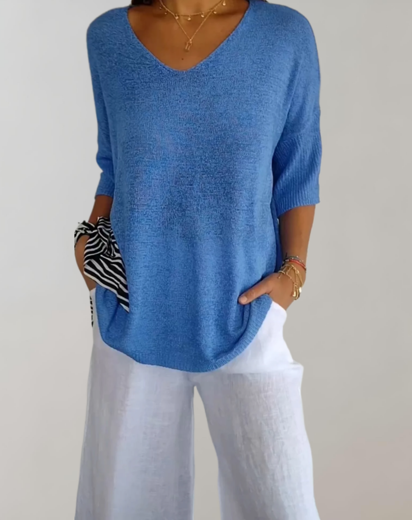 Mira™ | Top In Maglia Con Scollatura A V