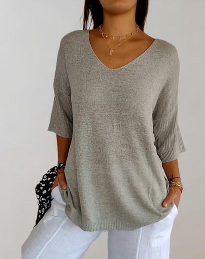 Mira™ | Top In Maglia Con Scollatura A V