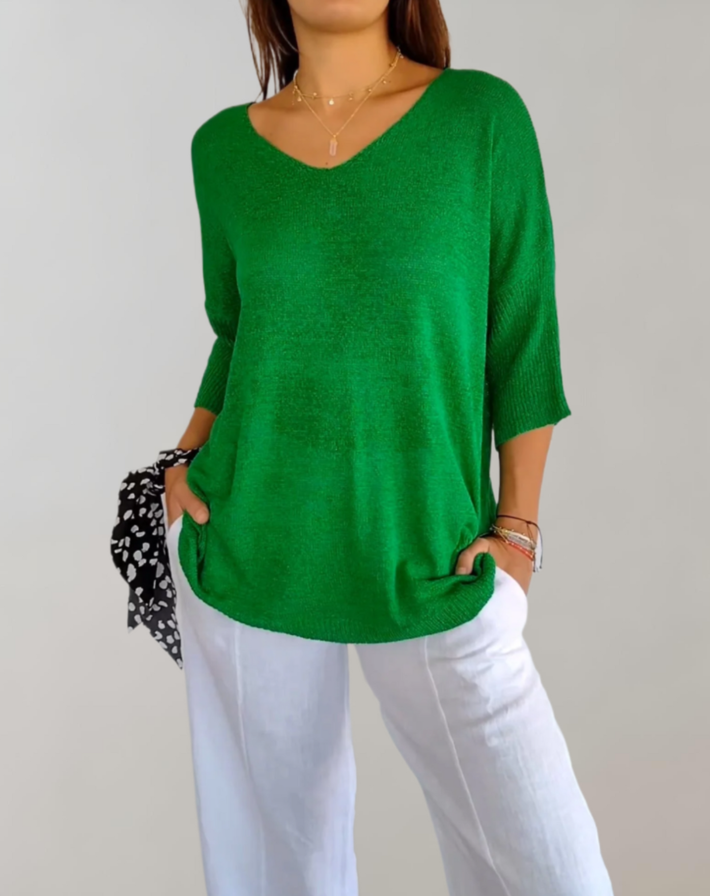 Mira™ | Top In Maglia Con Scollatura A V