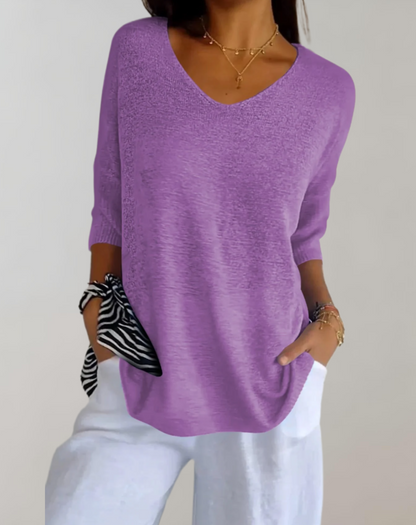 Mira™ | Top In Maglia Con Scollatura A V