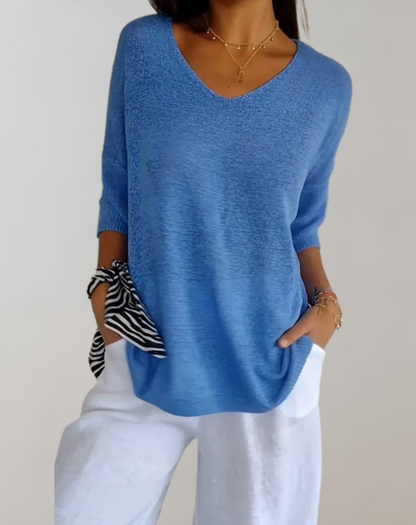 Mira™ | Top In Maglia Con Scollatura A V