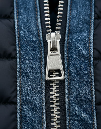 JAKE – GIACCA PUFFER ibrida in DENIM