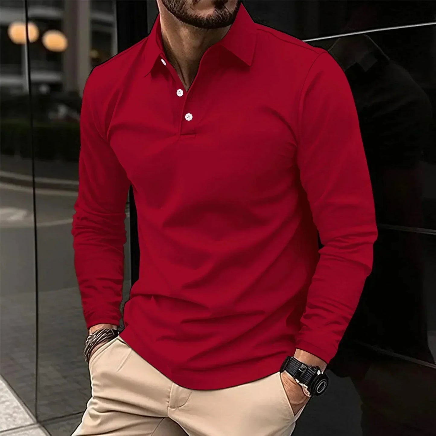 Friedrich™ | Polo casual a maniche lunghe