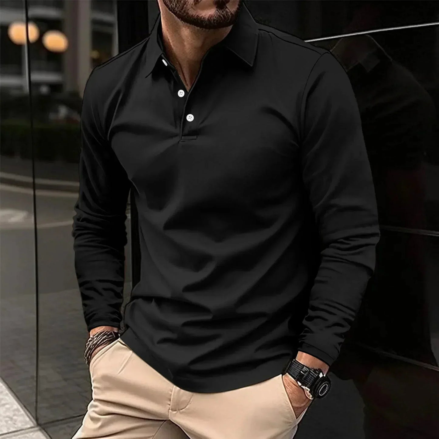 Friedrich™ | Polo casual a maniche lunghe