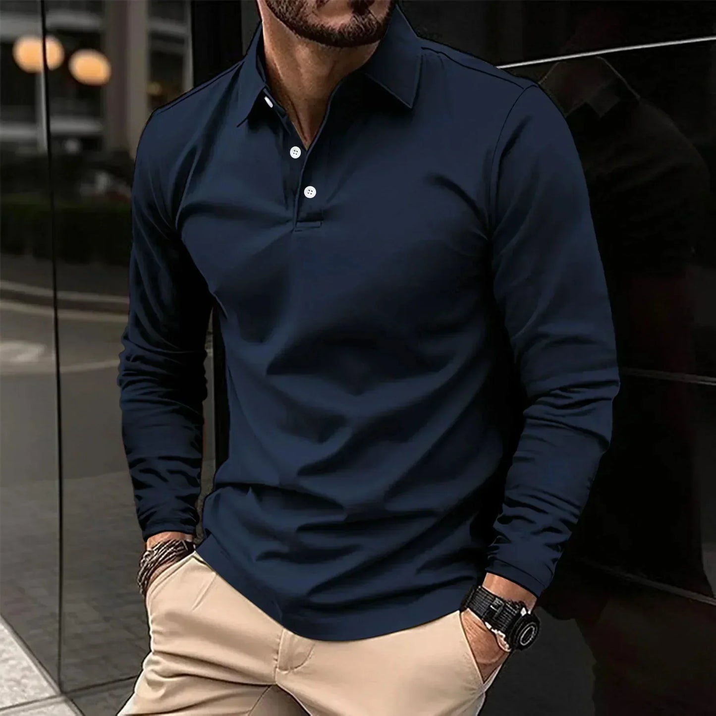 Friedrich™ | Polo casual a maniche lunghe