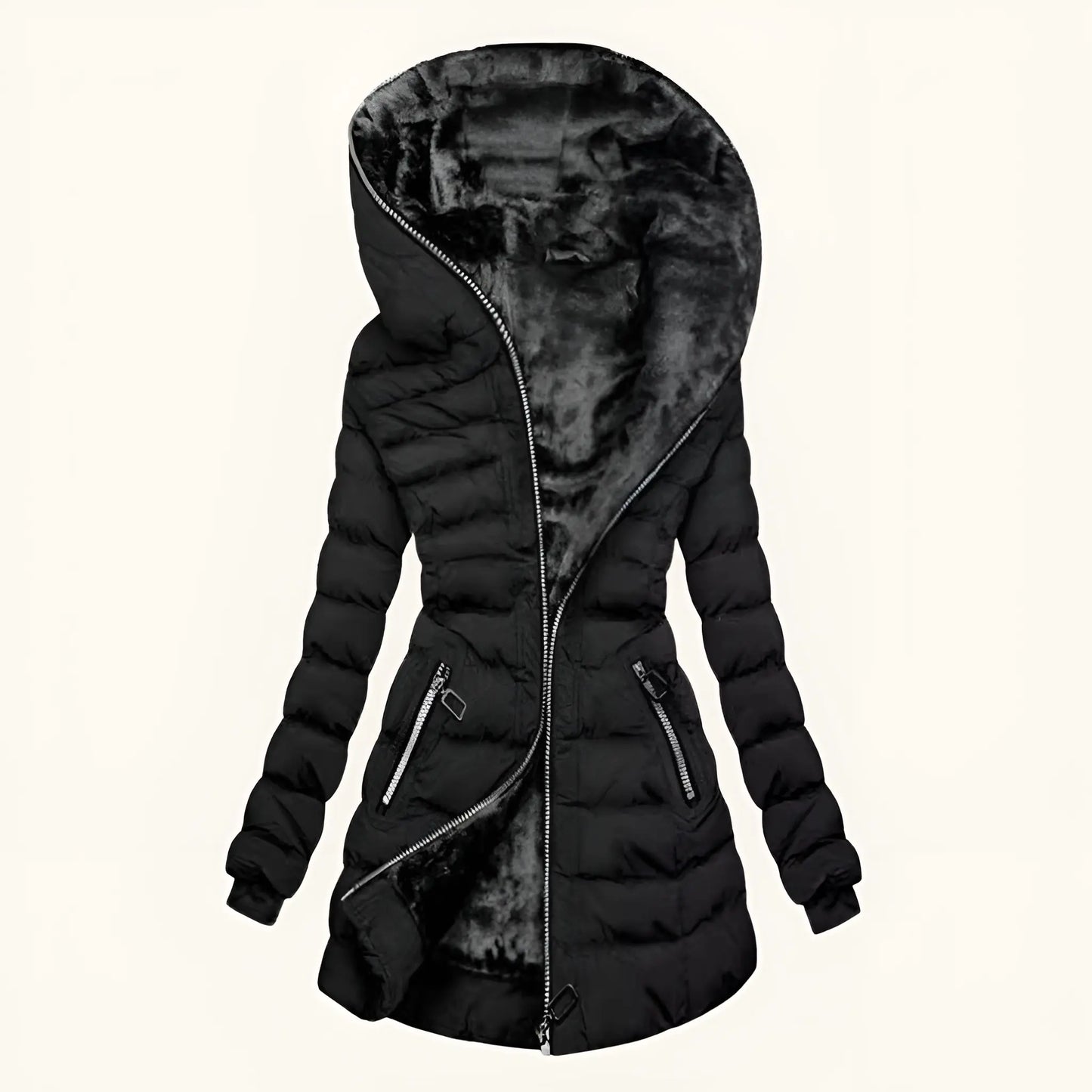 VALERIA – ELEGANTE GIACCA INVERNALE CON CAPPUCCIO