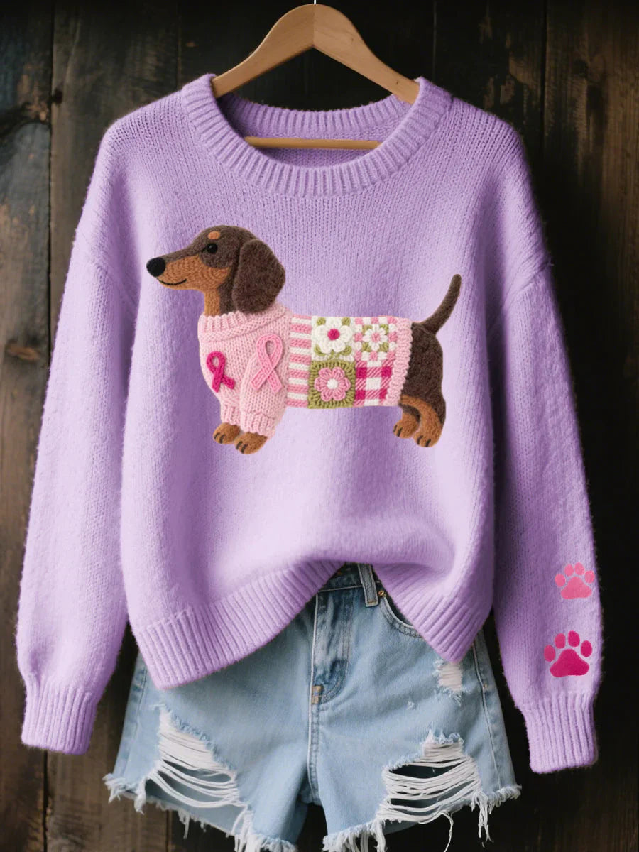 JILL – MAGLIONE PATCHWORK ROSA