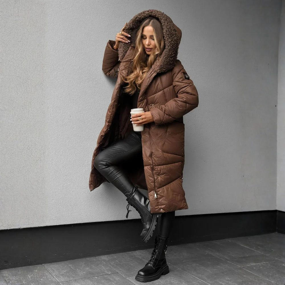 DELILAH – GIACCA PUFFER LUXE CON CAPPUCCIO