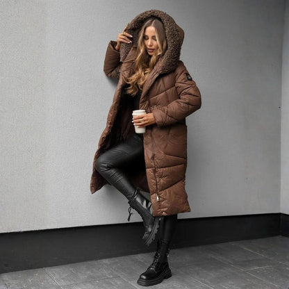 DELILAH – GIACCA PUFFER LUXE CON CAPPUCCIO