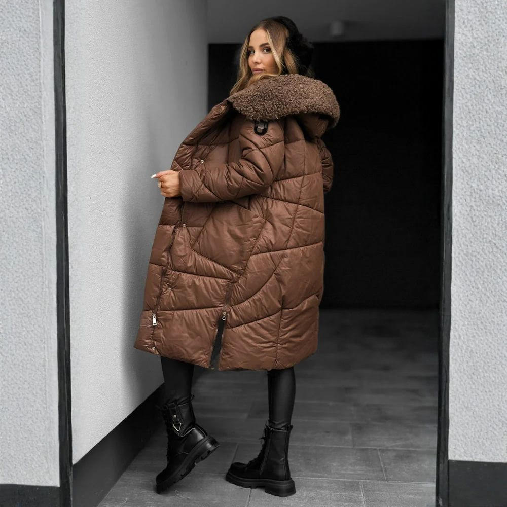 DELILAH – GIACCA PUFFER LUXE CON CAPPUCCIO