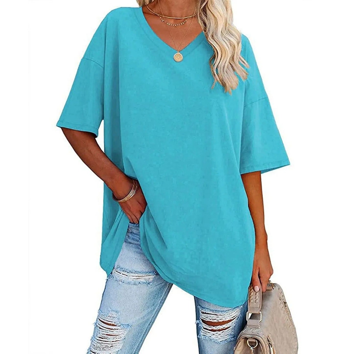 Tjarda™ | T-Shirt Oversize con Collo a V