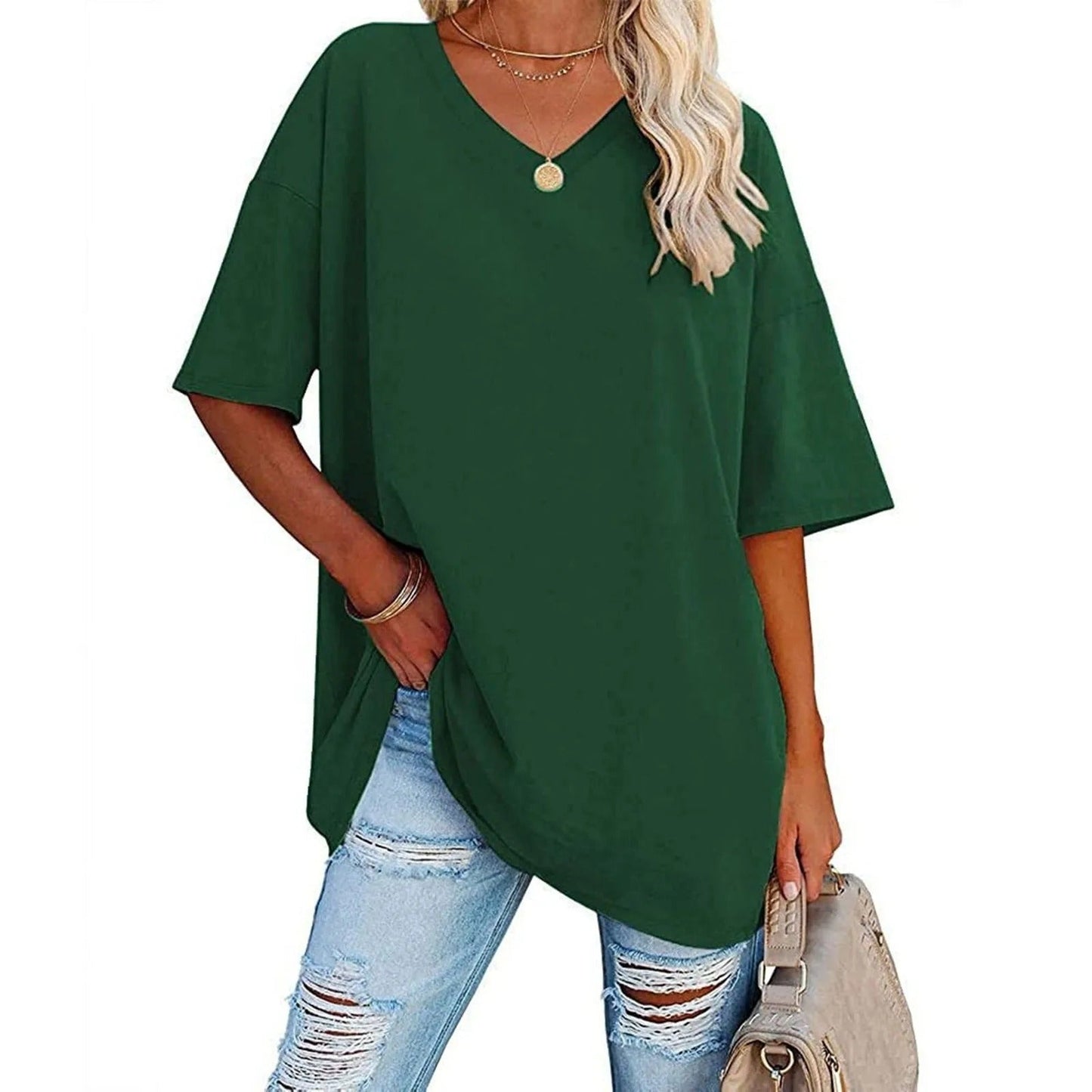 Tjarda™ | T-Shirt Oversize con Collo a V