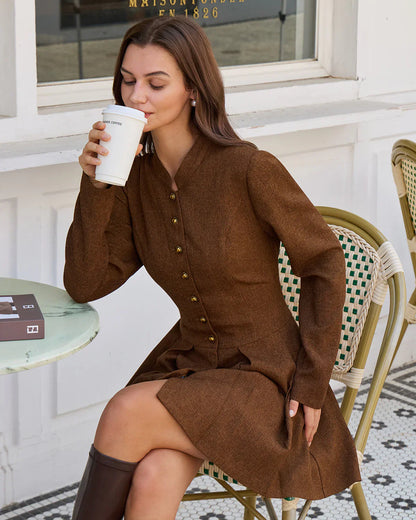 Vestito a Bottone Parigino - Dalla caffè del mattino all'avventura serale